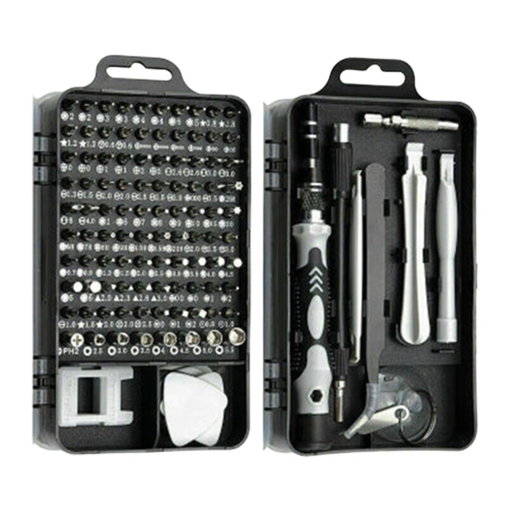 110/115 In 1 Precisie Schroevendraaier Mini Elektrische Schroevendraaier Set Voor Telefoon Tablet Voor Ipad Thuis Tool Set: WHITE