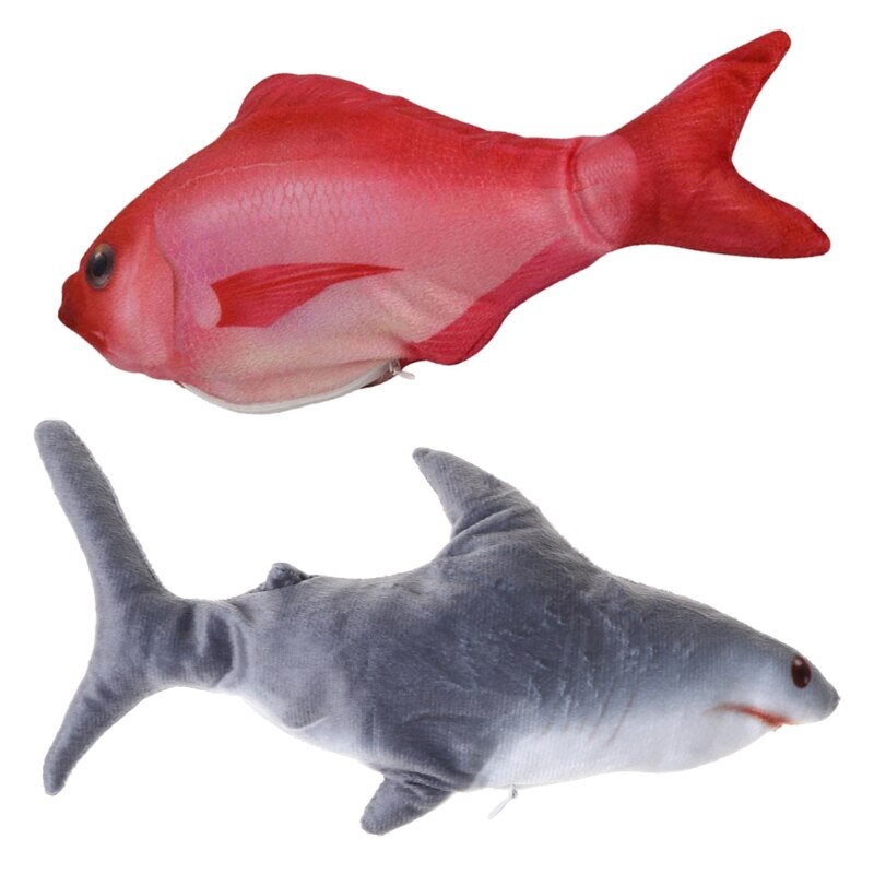 Elektrische pop, vis, kat, interactief speelgoed, realistisch, kwispelend visje, huisdier, kauwspeeltje, bijtspeeltje, dxad