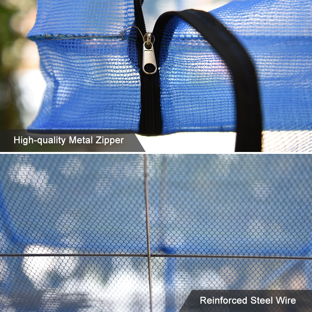 Foldable 4 Layers Fish Drying Rack Vegetable Dishes Dryer Mesh Hanging Net