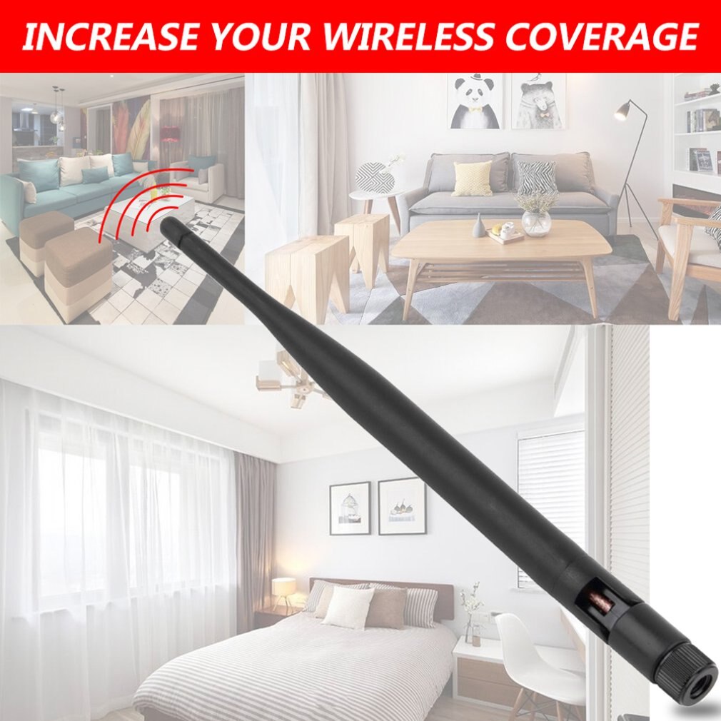Universal Wireless WIFI Aerial Booster 2.4GHz 7dBi WIFI Antenna Booster WLAN RP-SMA f PCI Card Modem Router