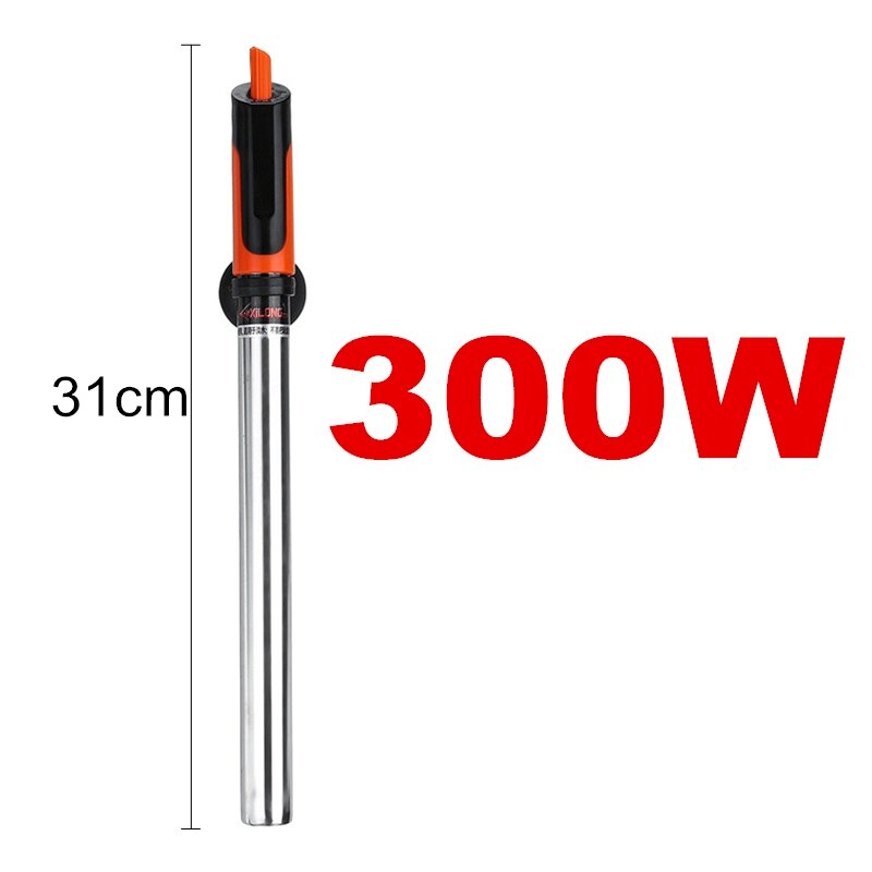 50~500W Aquarium Heater Submersible Stainless Steel Adjustable Fish Tank Heating Rod Control Temperature Power Saving Heater: 300W / UK Plug Adapter