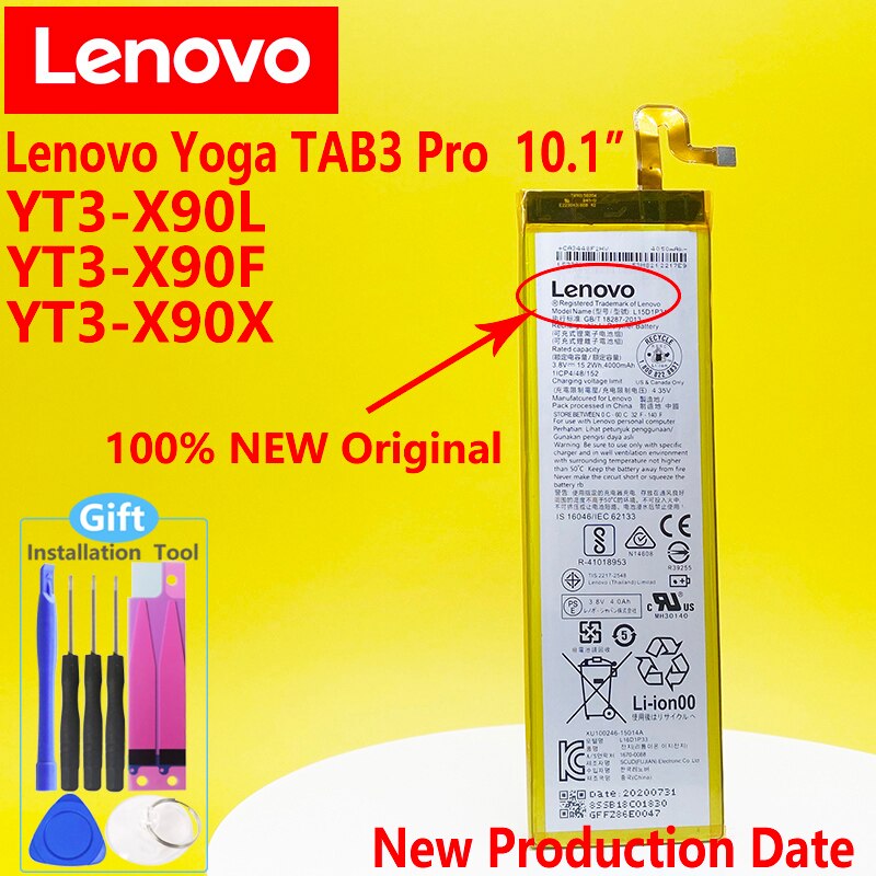 Original L15D1P31 For Lenovo Yoga Tab 3 Pro YT3-X90L YT3-X90F YT3-X90X X90 Battery