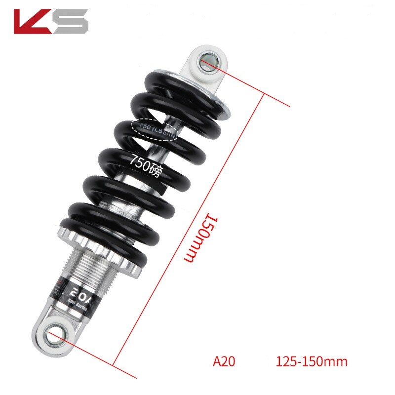 120-190mm KS amortisseur VTT pliant vélo Scooter électrique ressort amortisseur amortisseurs arrière