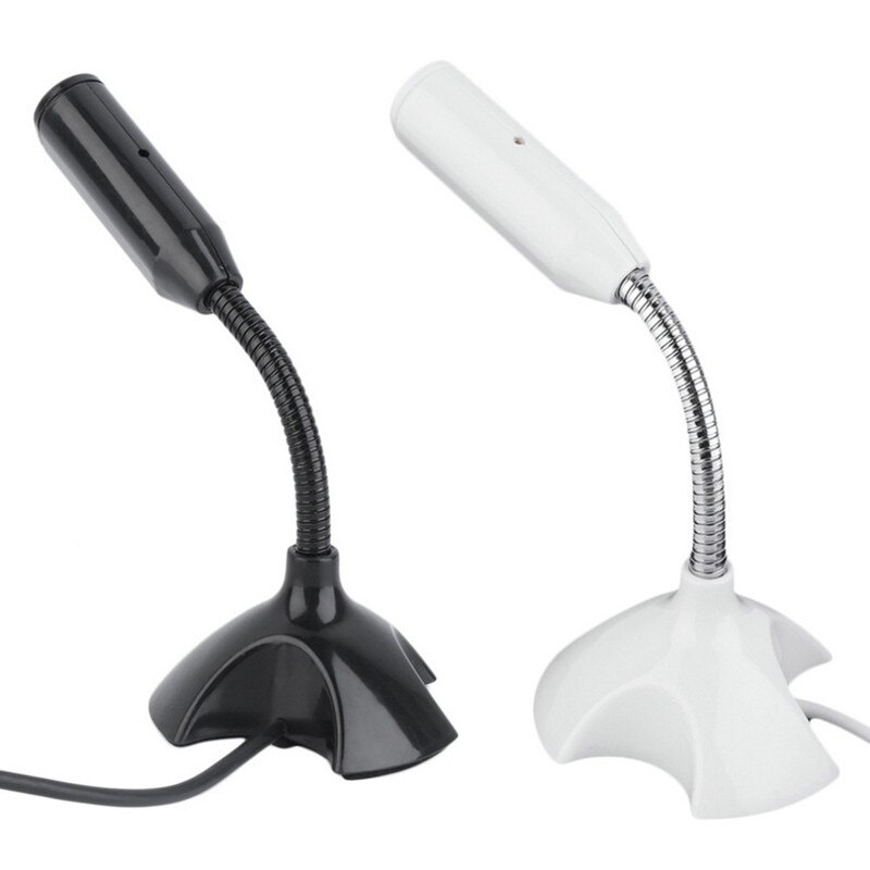 USB Microphone Flexible Adjustable Plug with Stand Portable for Computer PC Notebook Studio Speech Desktop Condenser Microphone