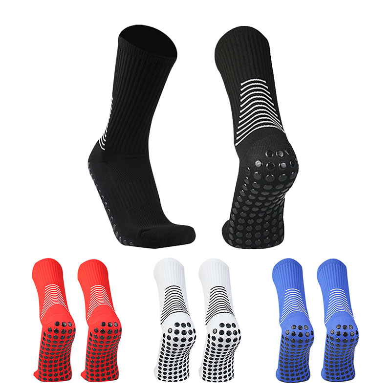 Mens Womens Heel Shield Pattern soccer Socks Sports Square Silicone Non-Slip Football Socks calcetines antideslizante futbol