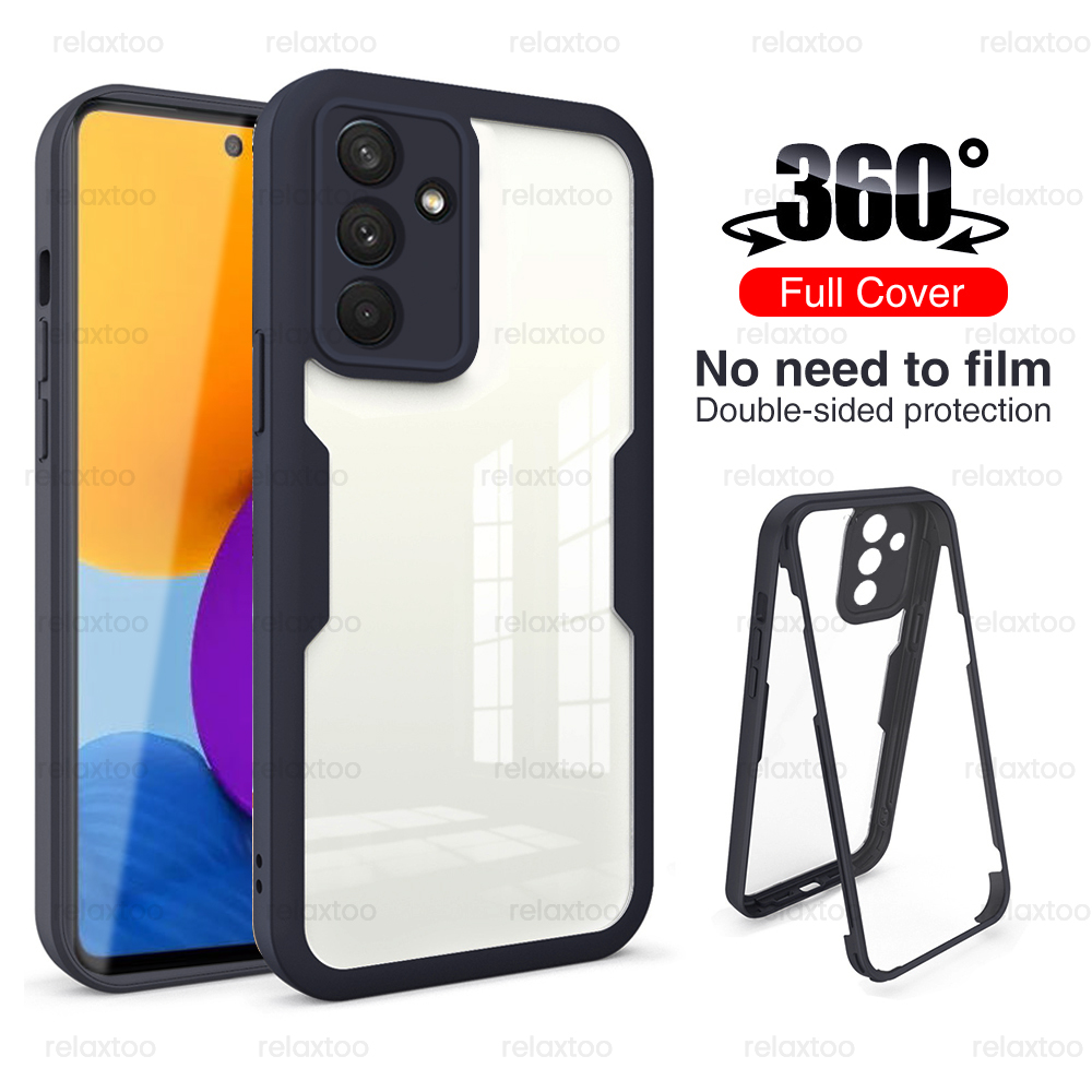 M-52 360 Graden Doble-Zijdig Volledige Bescherming Case Voor Samsung Galaxy M 52 M52 5G Tpu Voor + pc Back Cover Op Sumsung GalaxyM52