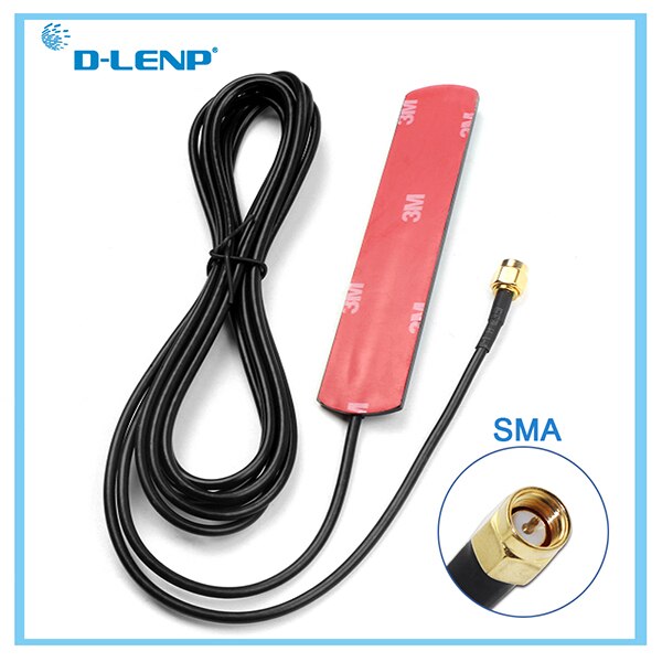 Dlenp 3dbi GSM Antenna with SMA Male/ TS9/ CRC9 Connector GSM Aerial RG174 With 2.5M Length Cable: SMA