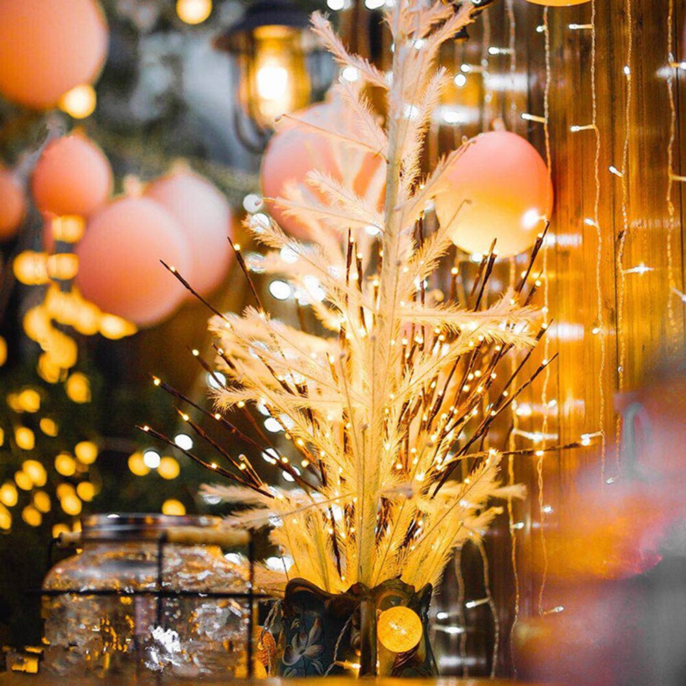 Kerst 20 leds wilgentak lamp lichtsnoer bruiloft feest boomdecoratie kerstlamp boomtak lamp zacht licht