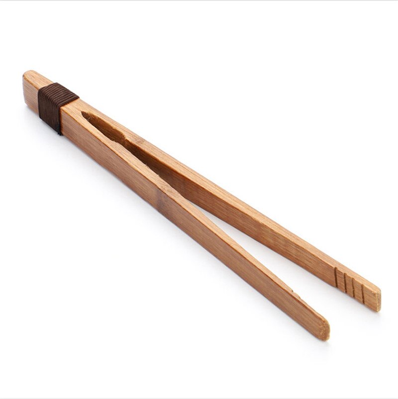 Xmt-home naturlig bambus pincet til te kop tænger træ klip pincet te ceremoni dele