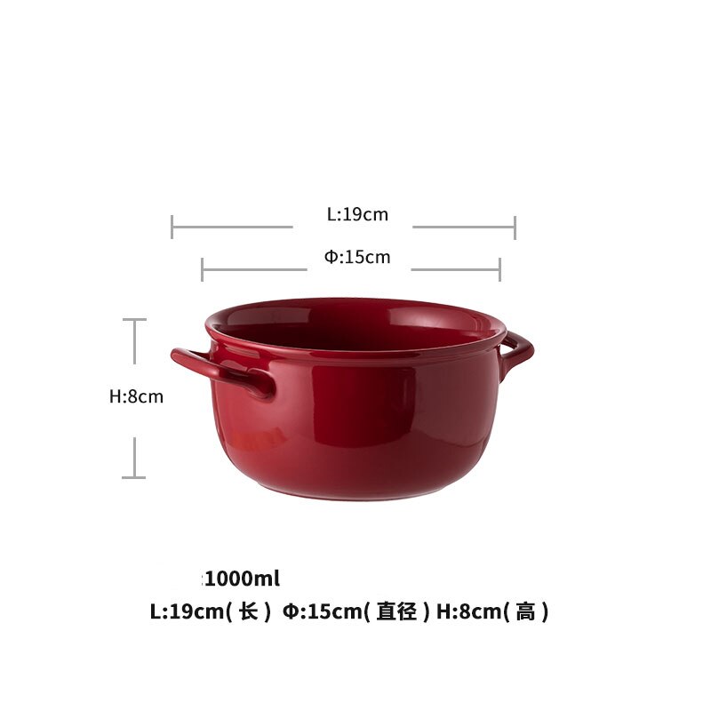 Red Glazed Ceramic Dinner Plates Modern Dinnerware Kitchen Home Festival Wedding Decor Round Serving Dishes Salad Soup Rice Bowl: F