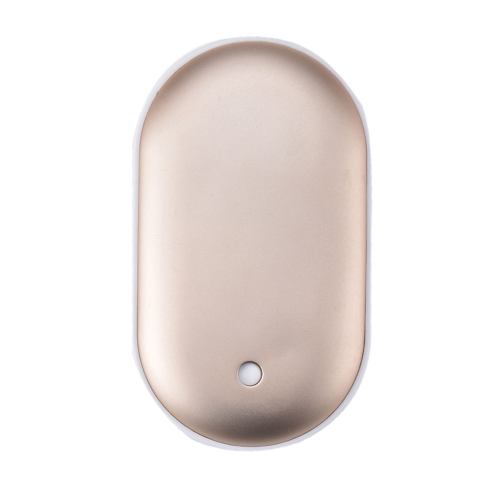 Mini Winter Mini Hand Warmer Heating Pad USB Rechargeable Handy Warmer Heater Pocket Cartoon Electric Heater Warm 5200mAh: Rose gold