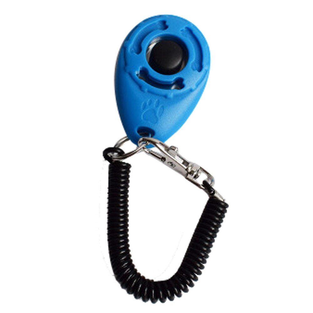 1 Pcs Pet Cat Dog Training Clicker Plastic Dogs Click Trainer Aid Too Adjustable Wrist Strap Sound Keychain Dog Repeller #Y5: Sky Blue