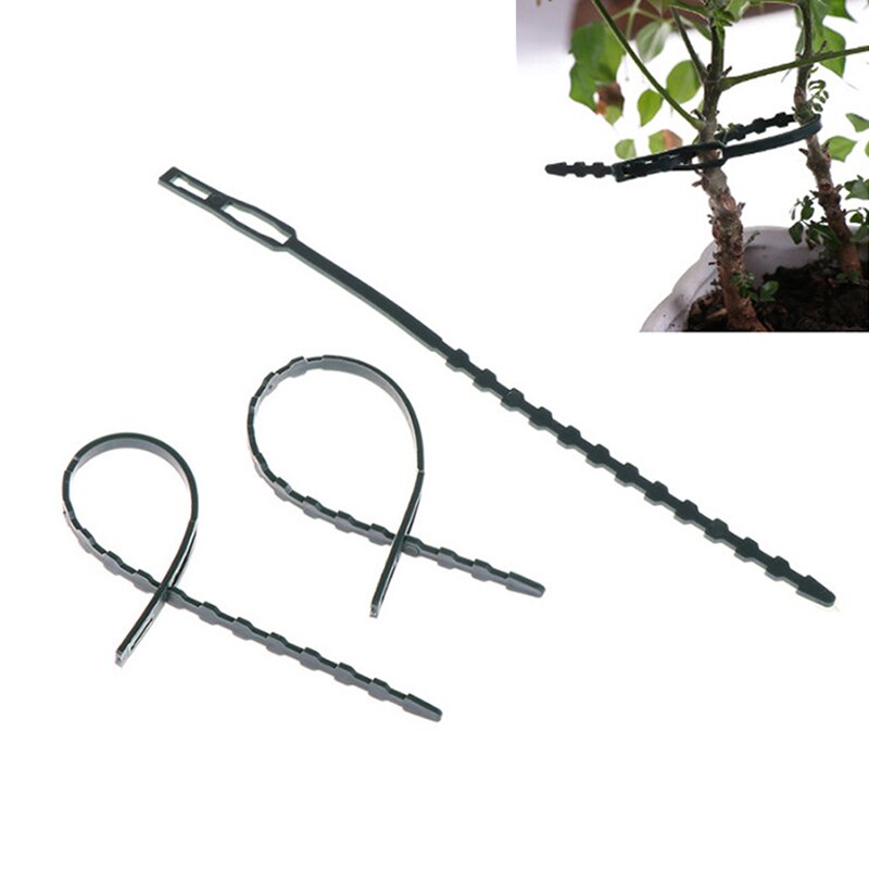 50pcs/lot Adjustable Plastic Plant Cable Ties Reusable Cable Ties For Garden Tree Climbing Support
