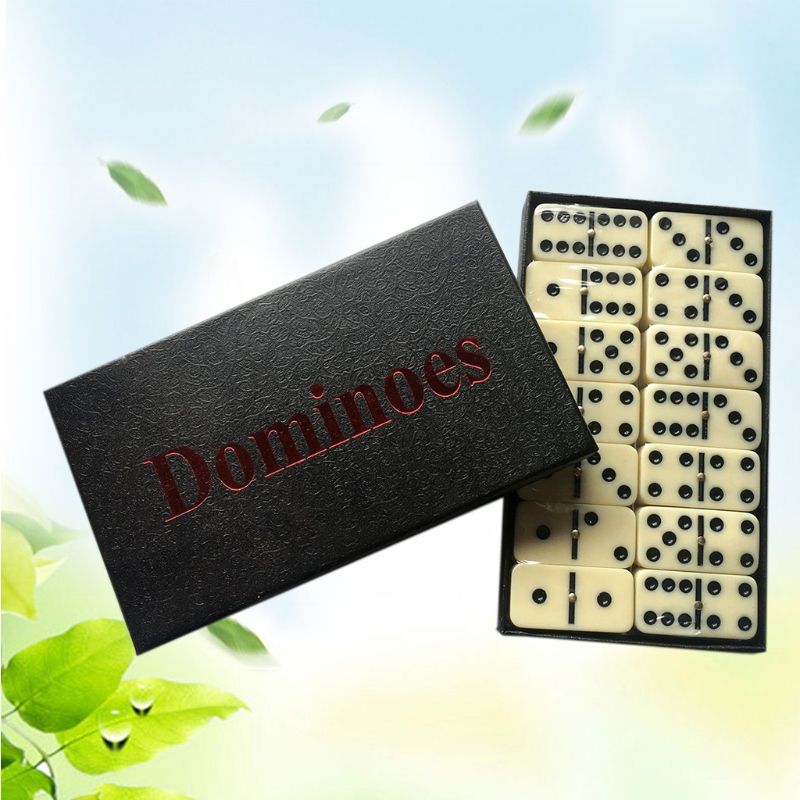 Chess Domino Bamboo Box or Cardboard Boxed Casual Game Dominoes Children Adults Funny Toy Christmas Birthday