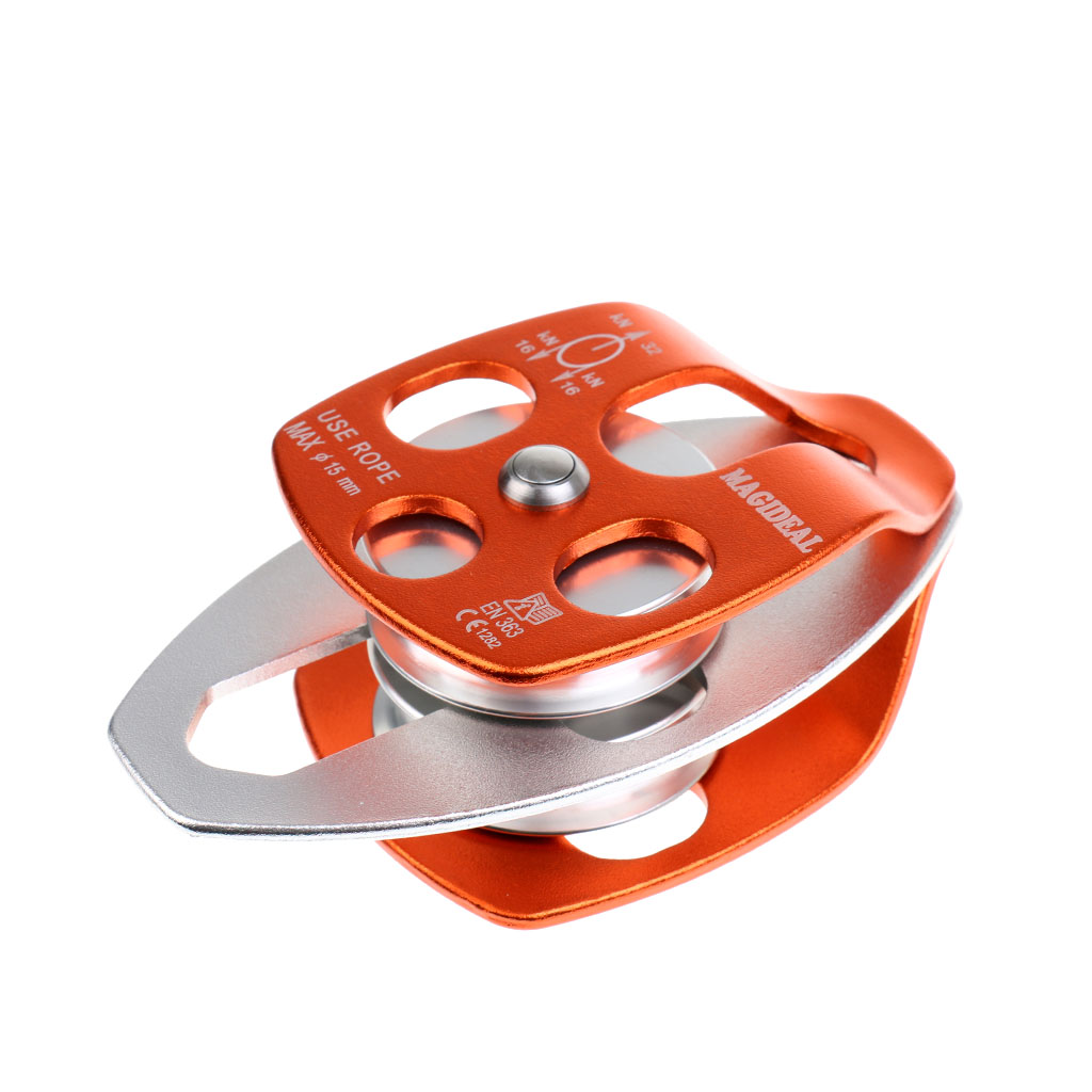 32KN Double Sheaves Mobile Pulley For Climbing Tree Arborist By CE Mountaineering Climbing