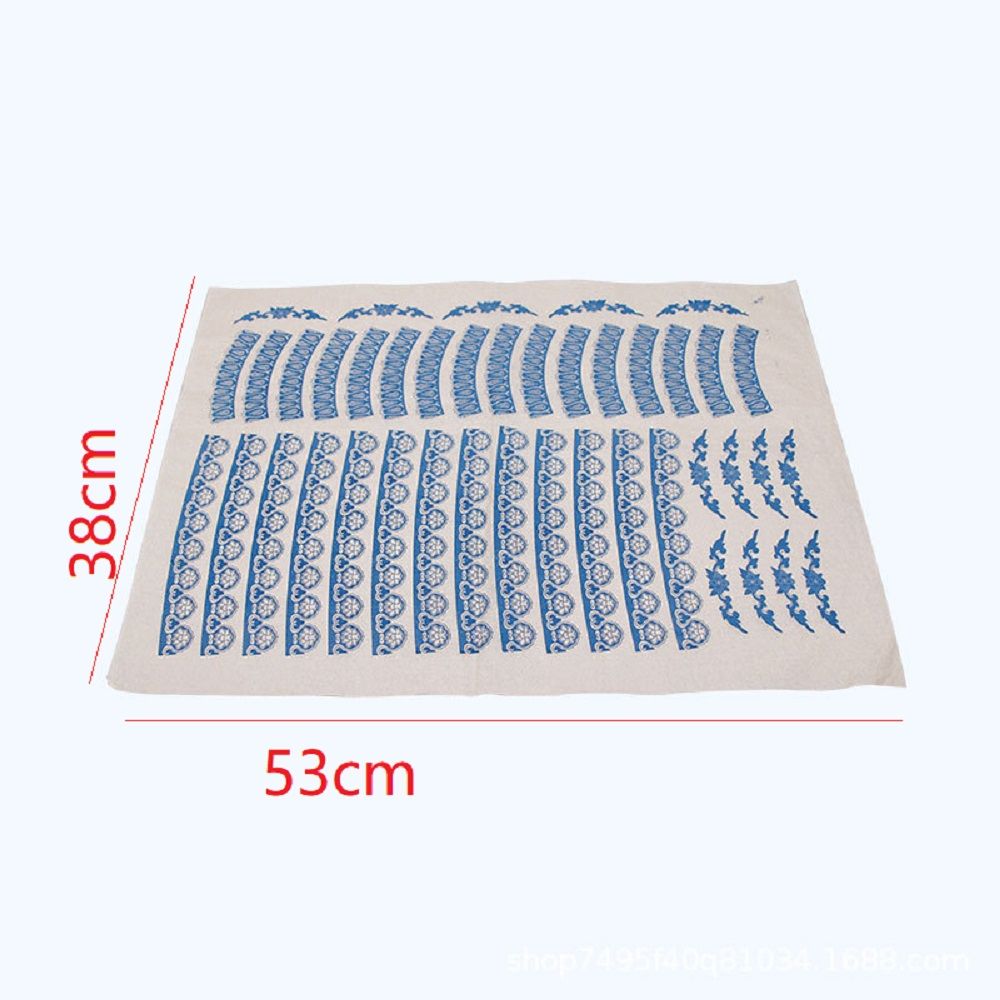 Arts Creatieve Keramiek Transfer Papier Aardewerk Accessoires Blauw En Wit Porselein Papier Glazuur Onderglazuur Bloem Papier