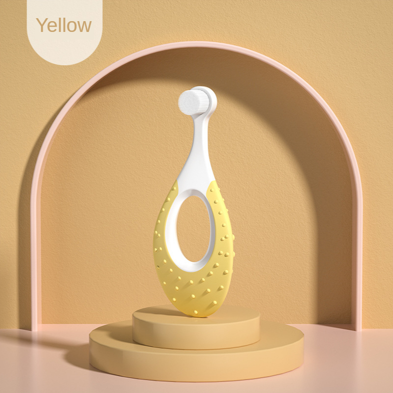 Baby Toothbrush Toddler Toothbrush for Age 0-3 Years Old Extra Soft Toothbrush Soft Floss Bristle for Baby Gum Care: yellow