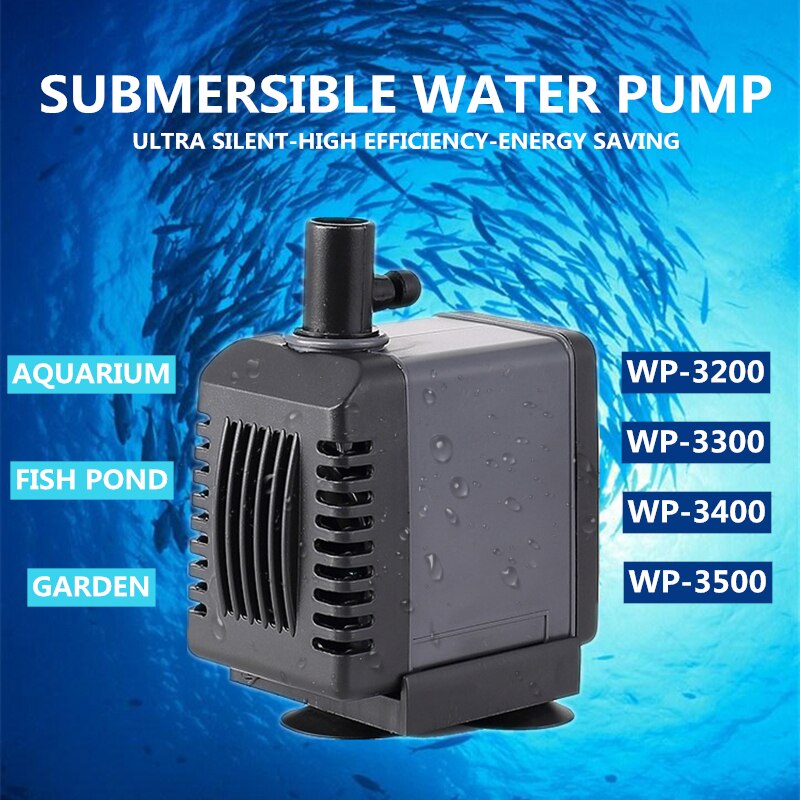 Ultra Stille Tuin Aquarium Fish Tank Dompelpomp Filter Pomp Kleine Water Pomp Mini Pomp WP-3200 ~ 3500