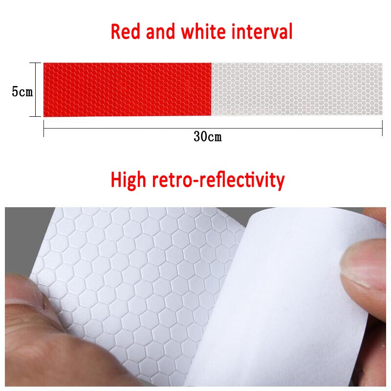 High Visibility Waterproof Reflective Safety Tape Warning Sticker Strong Adhesive Reflector Roll For Trucks