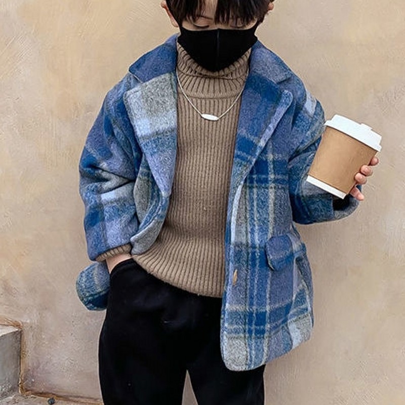 Veste à carreaux pour garçon, manteaux pour enfants, vêtements d&#39;extérieur à la , printemps automne 2022, 016: 8T