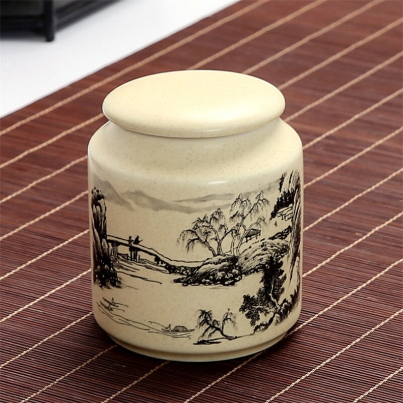 Ceramic Tea Caddies Tea Can Chinese Kung Fu Canister Tea Set Accessories Storage Jar Food Container Home Office Teaware: I