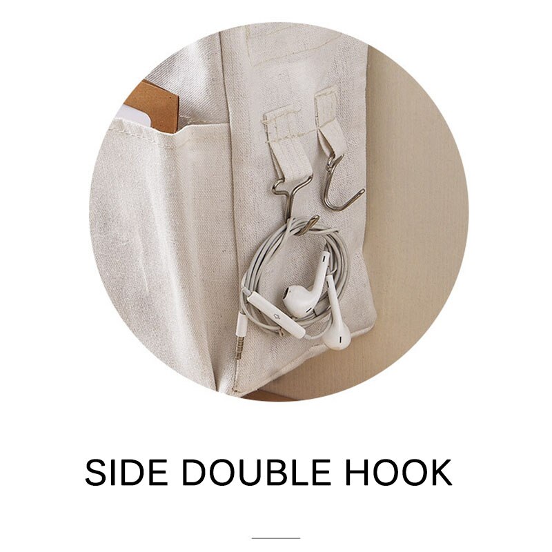 Organizador colgante para cama, bolsa de almacenamiento con múltiples bolsillos para dormitorio, litera, rieles de cama de Hospital, 1 ud.