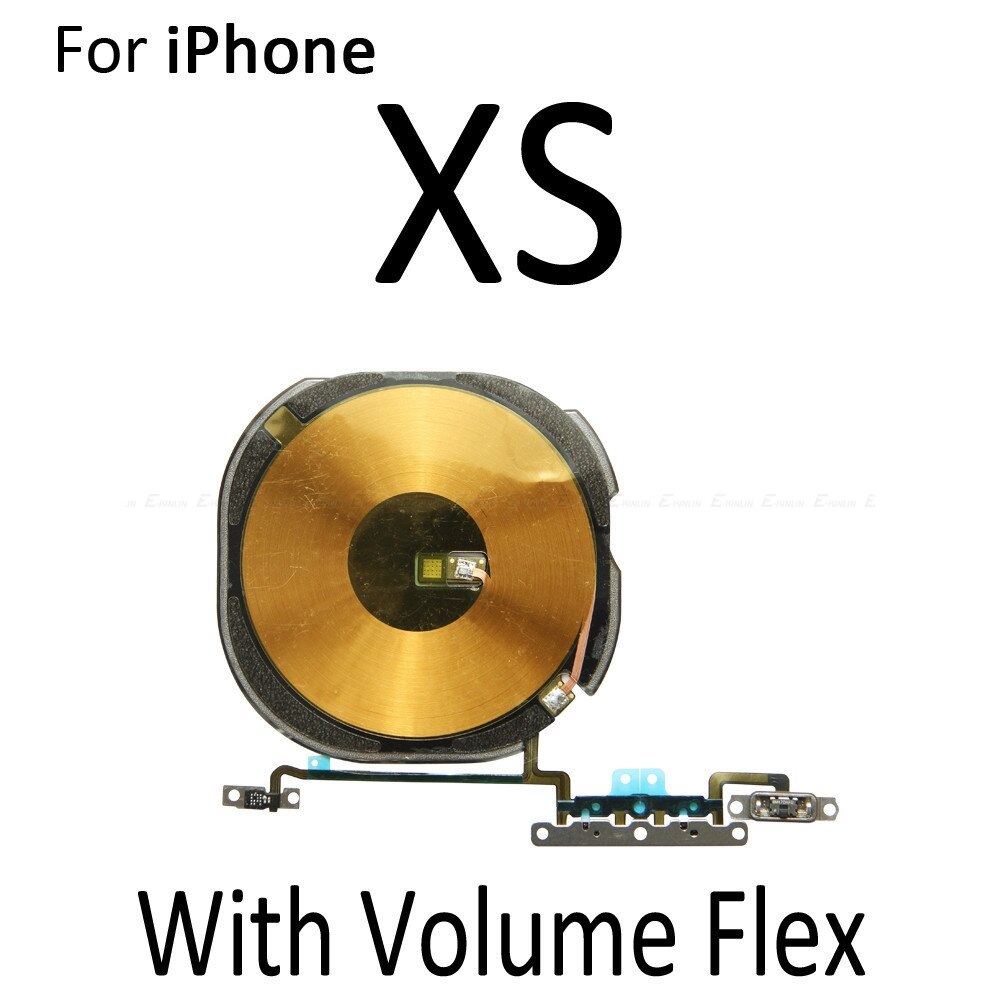 Puce NFC pour iPhone X XR XS 11 Pro Max sans fil chargeur panneau bobine autocollant avec bouton de Volume câble flexible: With Volume XS