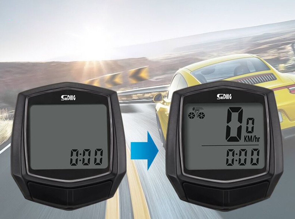 Waterproof Bike Computer With LCD Digital Display Bicycle Odometer Speedometer Cycling Wired Stopwatch Riding Accessories