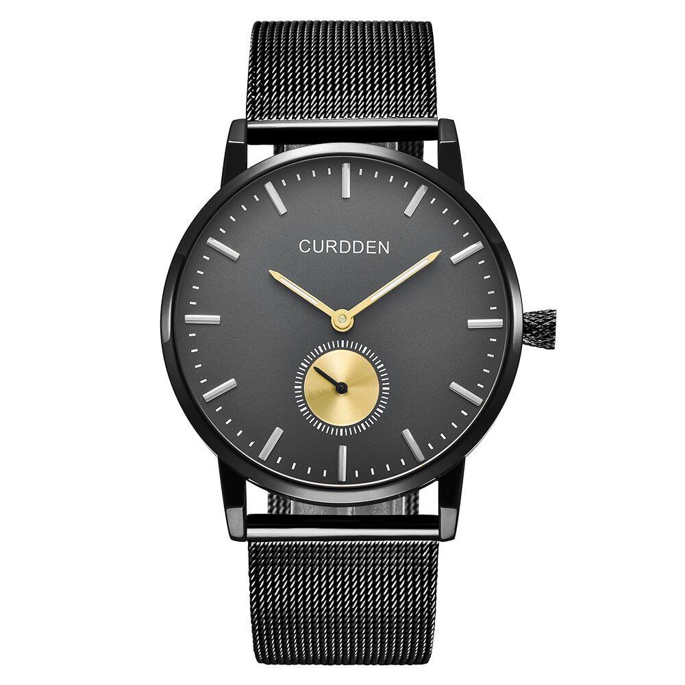 Brand CURDDEN Couple Watch Minimalist Casual Quartz Watch Men Women Waterproof Stainless Steel Relogio Masculino Marca