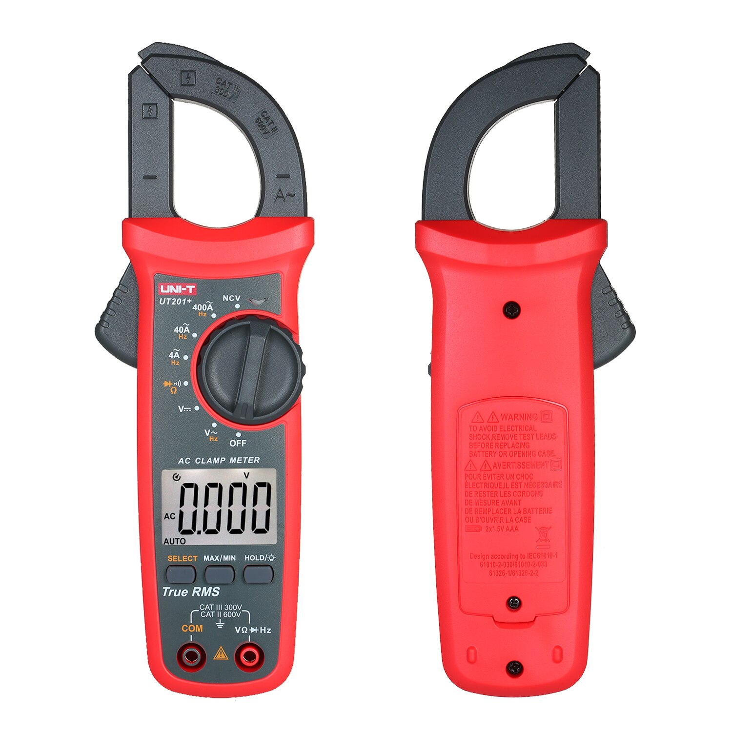 UNI-T UT201 + 4000 Zählt Digital Clamp Meter True RMS-Multimeter Clamp Amperemeter Spannung Meter NCV Test Universal Meter Tester