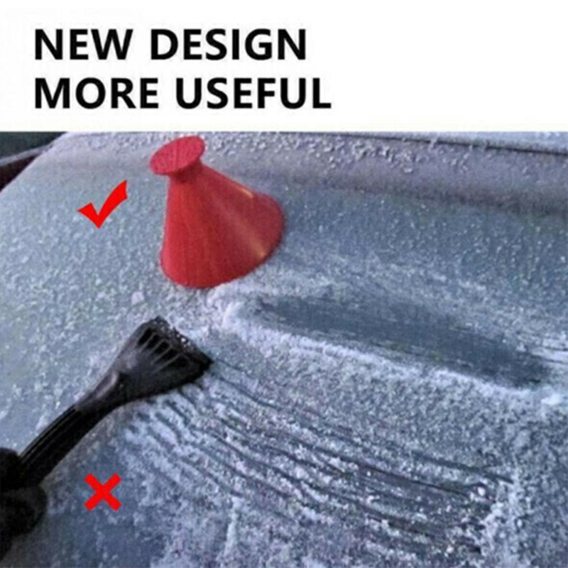 Magical Car Ice Scraper Conical Funnel Snow Shovel Car Round Plastic Snow Shovel Snow Scraper Shovel Snow Removal