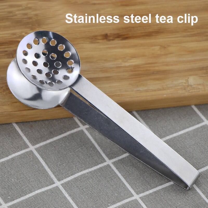 Squeeze tea bag kitchen gadgets stainless steel tea clip lemon clip tea clip multifunctional sugar clip