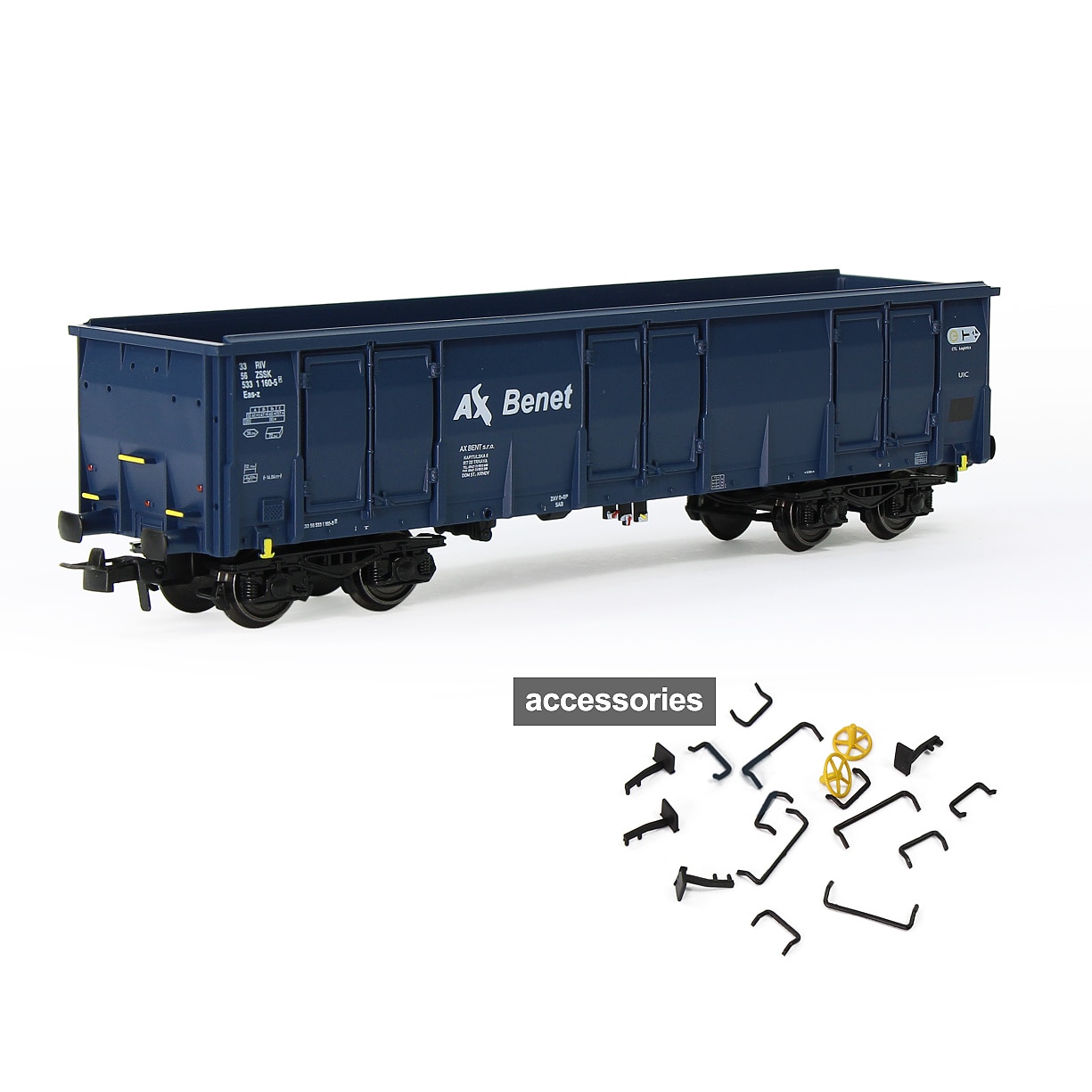 1 pc/2 stücke ho Maßstechen 1: 87 öffnen Gondel Auto Wagen Eisenbahn Transporter Modell Zug Container Wagen Fracht Auto C8742