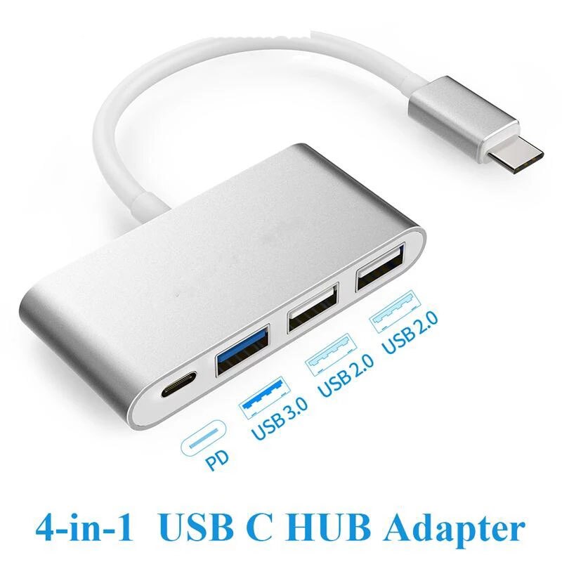 Usb tipo c 4 portas hub adaptador pd usb 3.0 usb 2.0 multiport usb divisor 5gbps super velocidade transferência de dados hub par