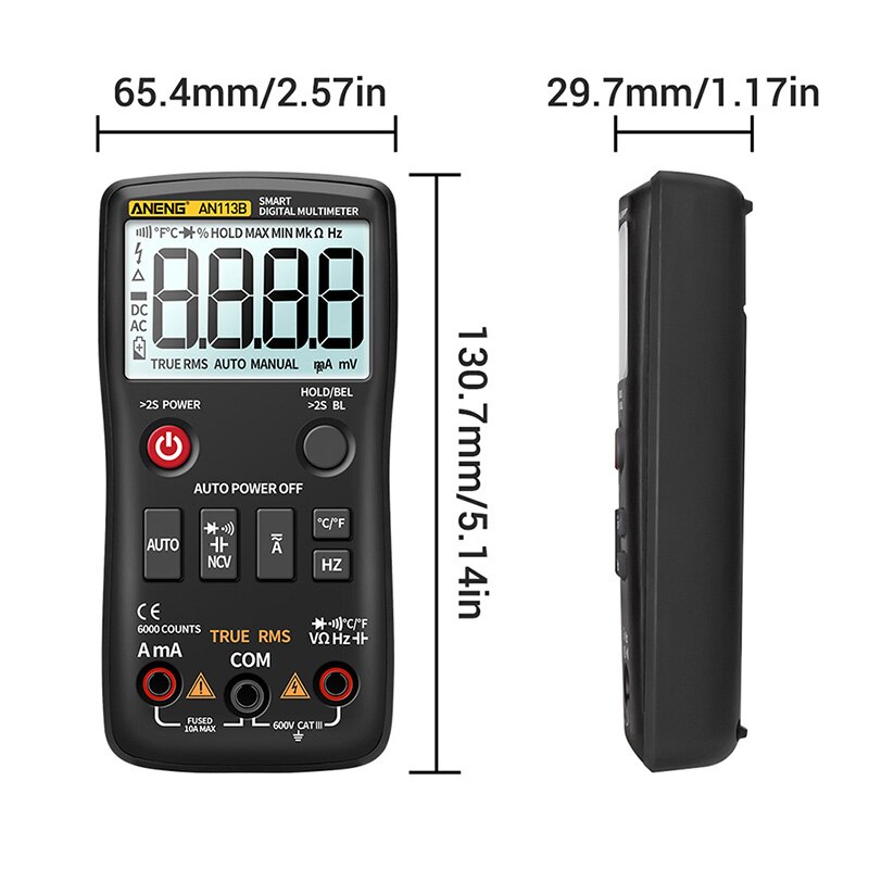 Multifunctional Multimeter High-precision Automatic Multimeter Multi Tester with LCD Backlight