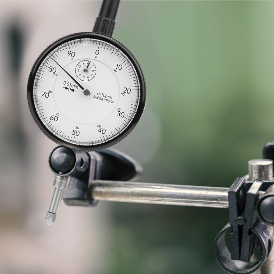 Indicador de Dial 0,01 MM precisión 0-10MM rango a prueba de golpes Indicador de Dial herramienta de medición Reloj Comparador
