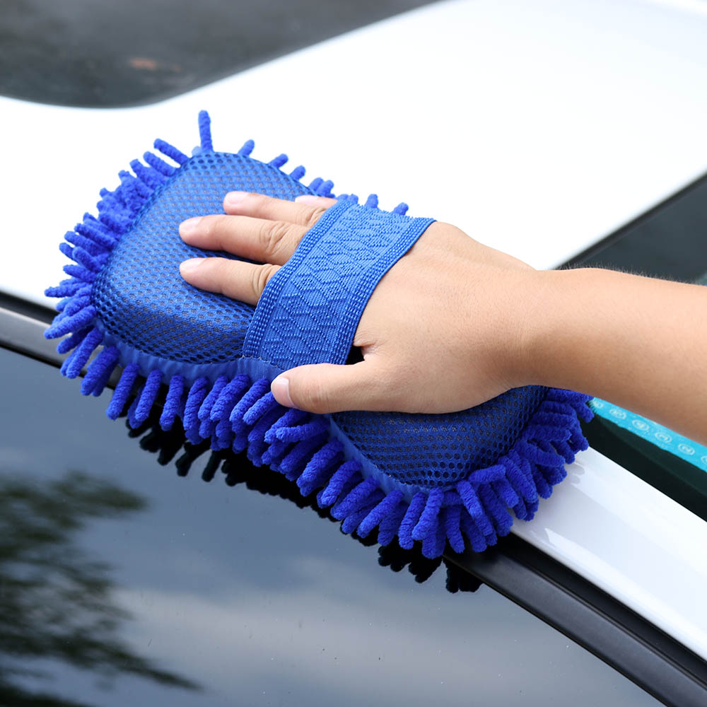 1 Pcs Auto Wassen Auto Hand Zachte Handdoek Microfiber Chenille Anthozoan Wassen Handschoenen Coral Fleece Spons Auto Wasmachine