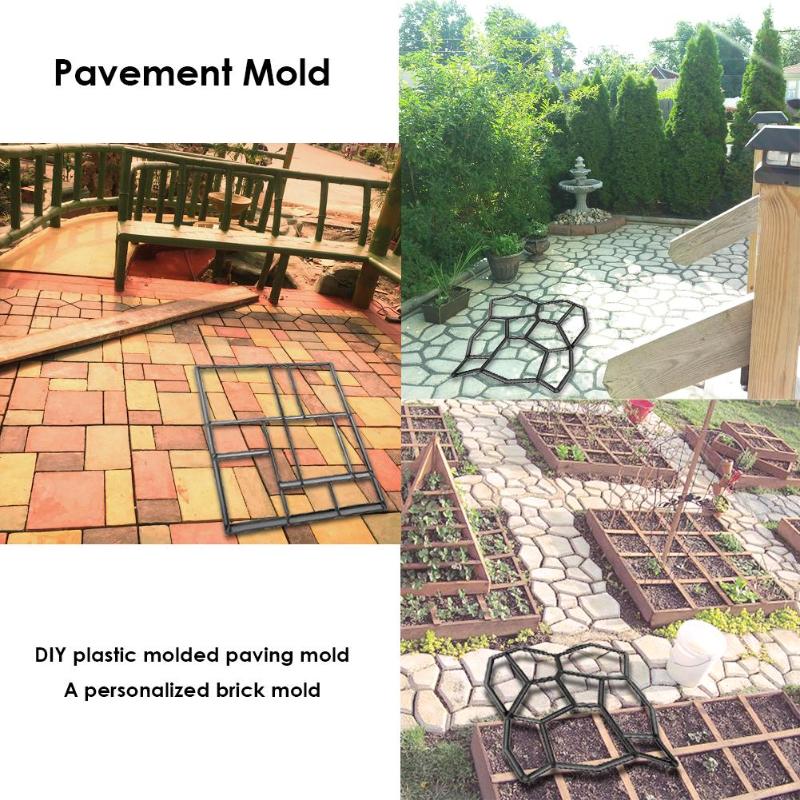 1pc manuelt hage fortau mold diy manuelt veibelegg sement betong murstein stein støpe hageverktøy diy hage