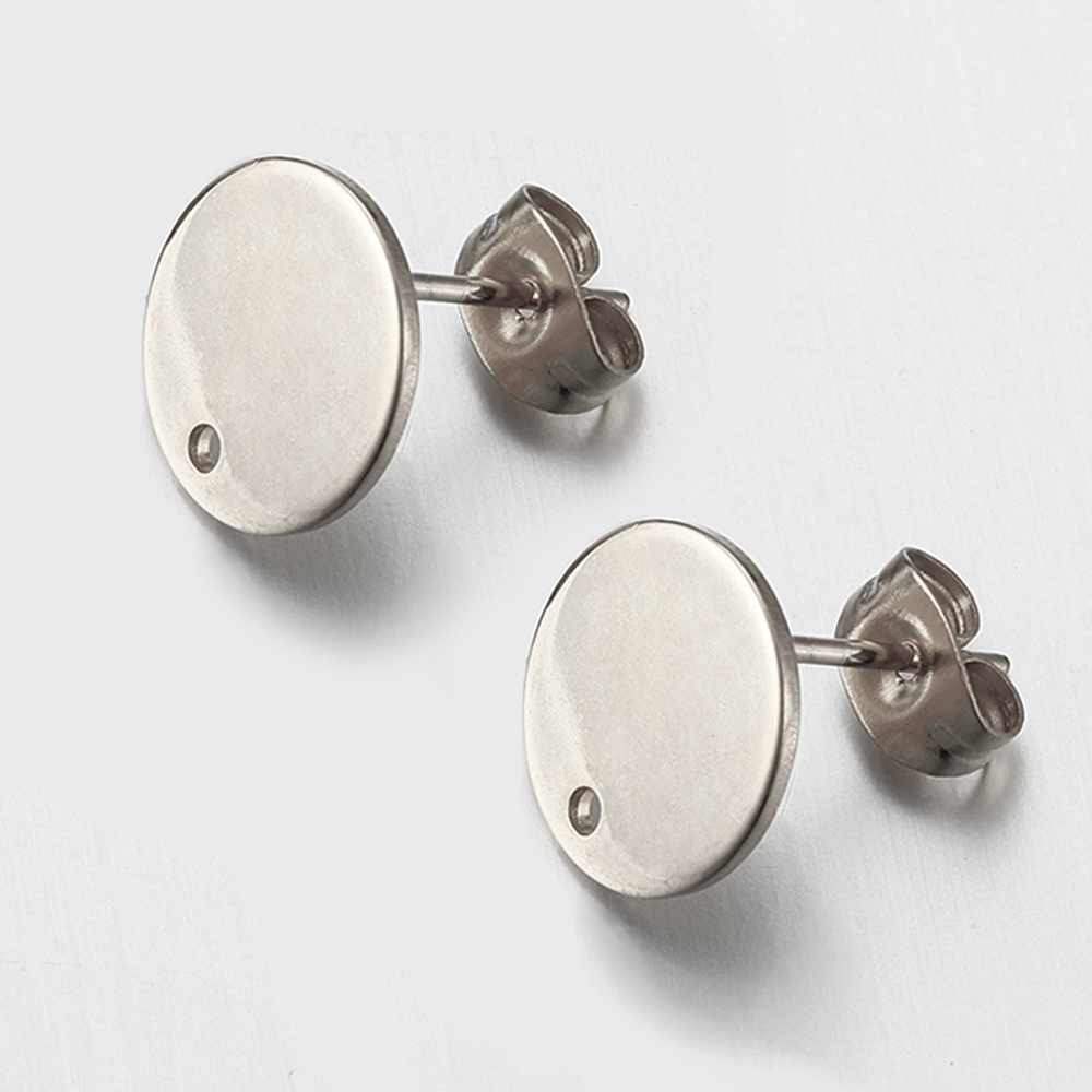 10 Uds. De pendientes dorados de acero inoxidable con forma de corazón de amor para pendientes DIY, Base para hacer joyas, accesorios de componentes con dijes colgantes con agujeros: Transparente