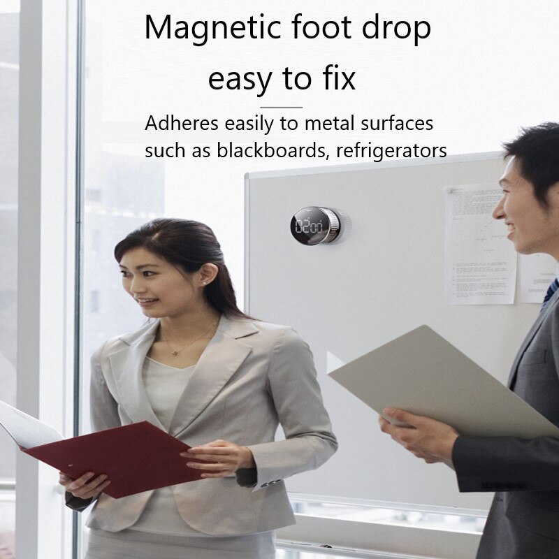 Black Portable Accurate Rotary Countdown Timer Kitchen Magnetic Suction Electronic Timing Alarm Clock Fitness Timer