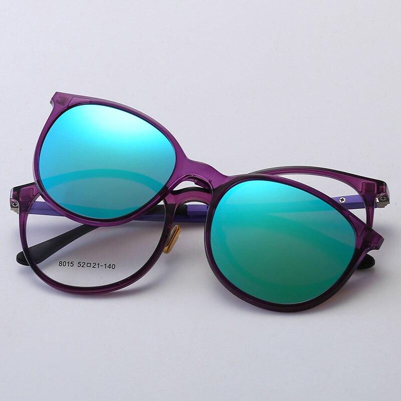 Gafas de sol polarizadas 2 en 1 para hombre y mujer, montura de gafas graduadas, con Clip magnético, para miopía,: 4