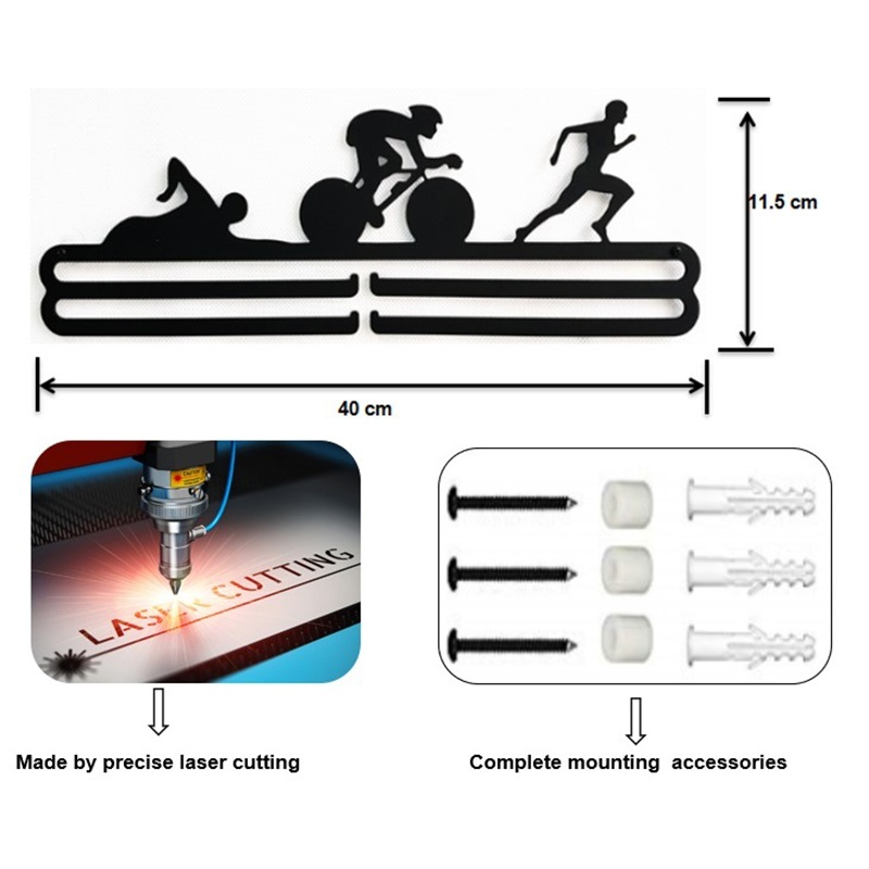 Support de médaille pour Sport | Présentoir de médaille pour Sport, support de médaille pour Triathlon, gymnastique, cintre pour médaille en cours d'exécution
