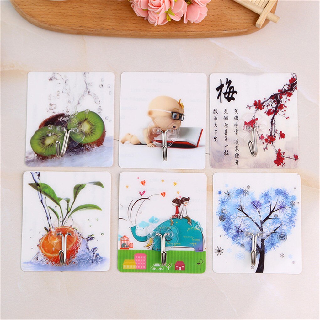 1Pc Sterke Lijm Keuken Wandmontage Haak Naadloze Nail Gratis Sticky Hanger Badkamer Magic Handdoek Haak Badkamer Accessoires