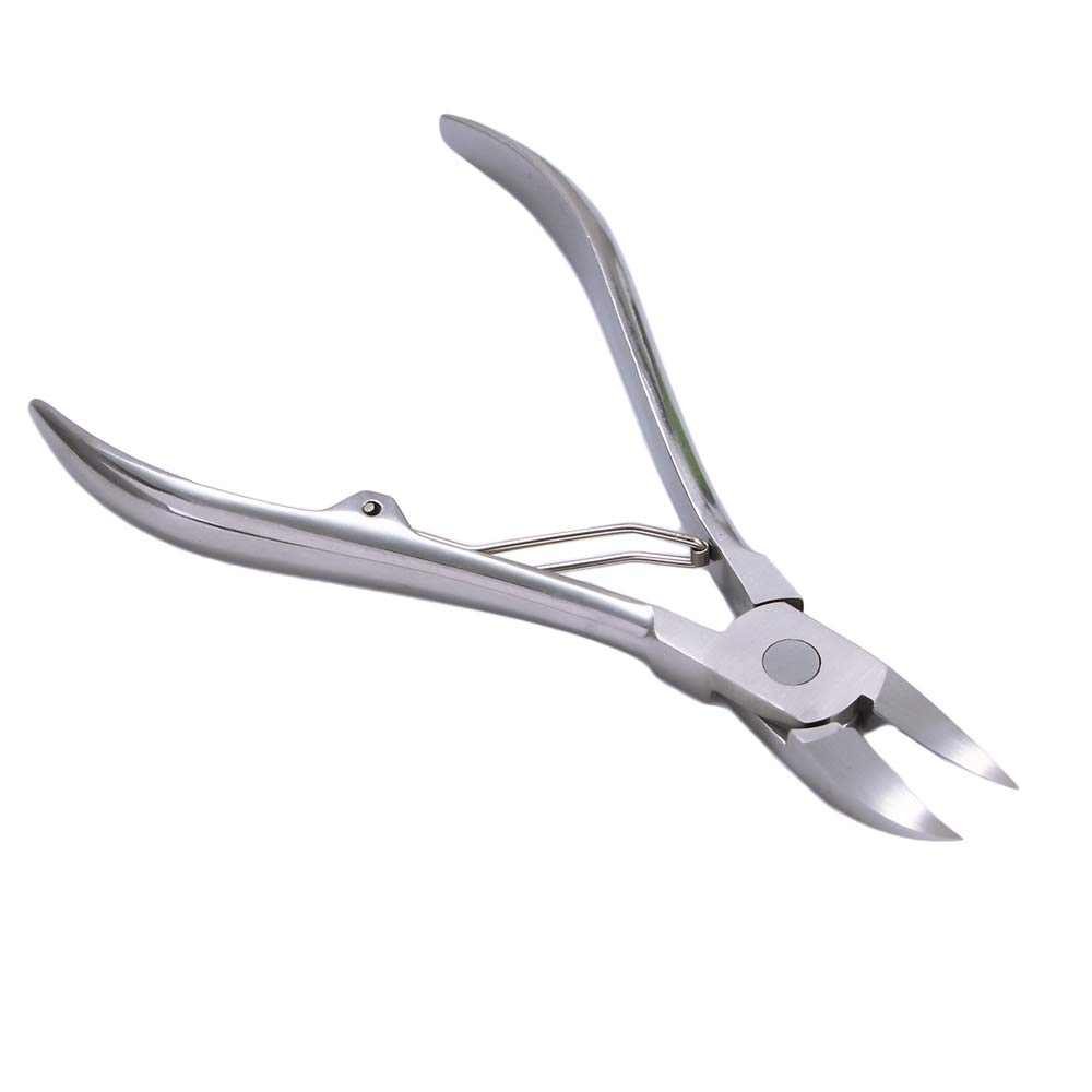 Tijeras profesionales de acero inoxidable para dedos del pie, cortador de uñas de , cutícula de pedicura encarnado, cabezal curvado especial