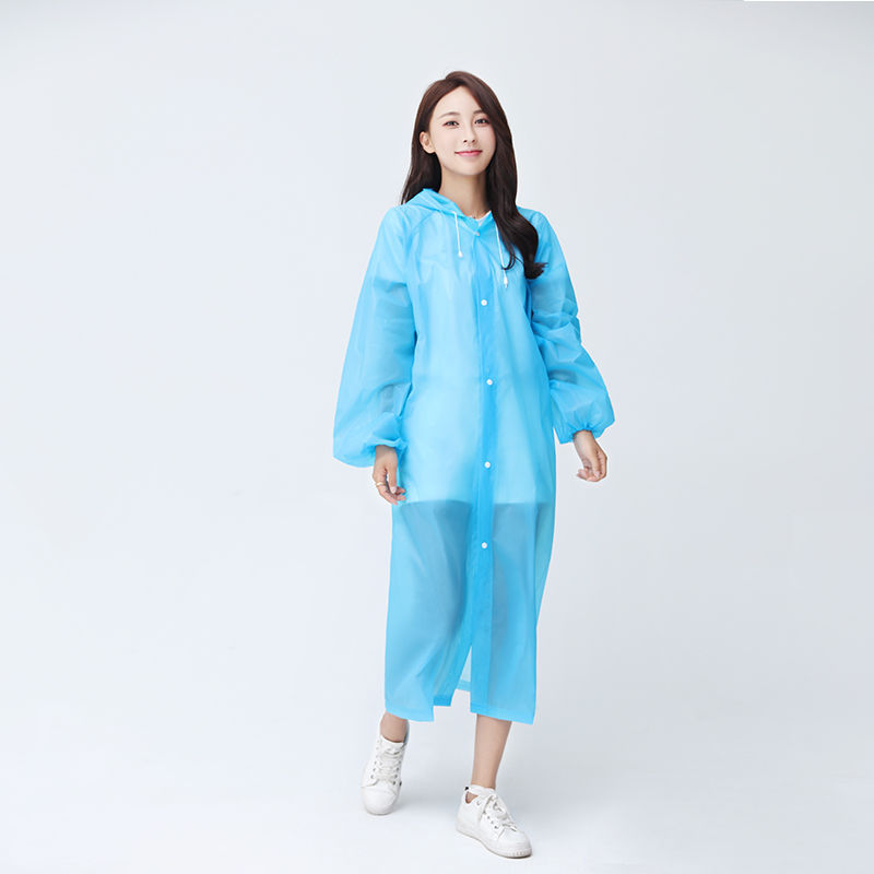 Chubasquero no desechable para adultos, Poncho grueso de una pieza, para viajes, para estudiantes: Azul