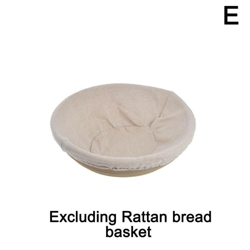 Handmade Round Shape Fermentation Rattan Basket Country Bread Baguette Dough Banneton Brotform Proofing Proving Baskets Tools: 13X6cm Only Cloth