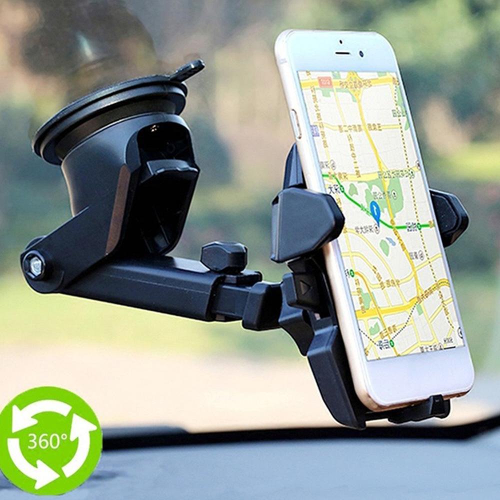 Universal 360 Degrees Universal Smartphone Car Mount Holder Adjustable Phone Mounting Suction Cup Holder For iPhone Samsung