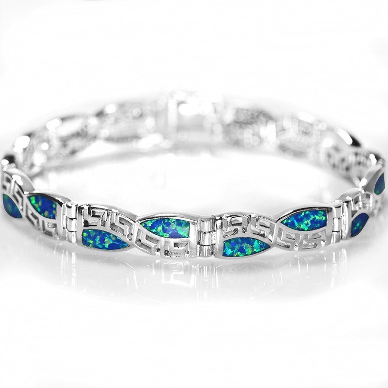 SZ0013 Chinese Pattern Blue Opal Gem Bracelets For Women Bracelets & Bangles