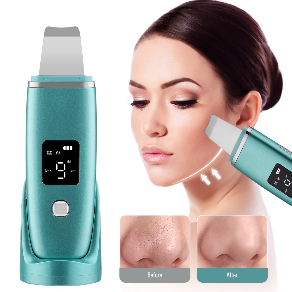 Ultrasonic Face Cleaner Skin Scrubber Ultrasound Vibration Massager Ultrasound Peeling Clean Tone Lift Scrubber