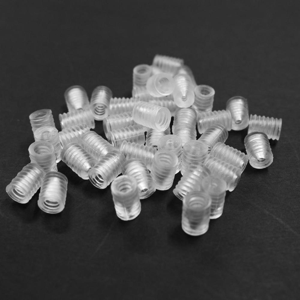 100 stk. snorlås silikone skridsikker elastisk snorjustering snore skifter spændeperler tilbehør: Gennemsigtig